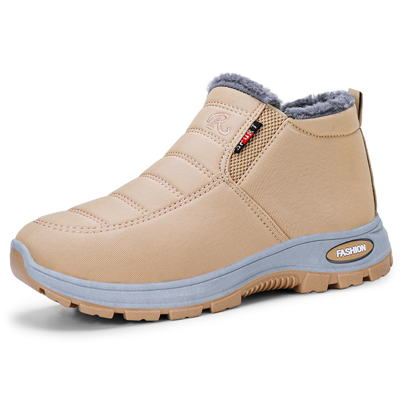 Ženske pamučne čizme s fleece podstavom, kožni gornji dio, Goodyear gumeni potplat, okrugli vrh, srednja visina pete 3–5 cm