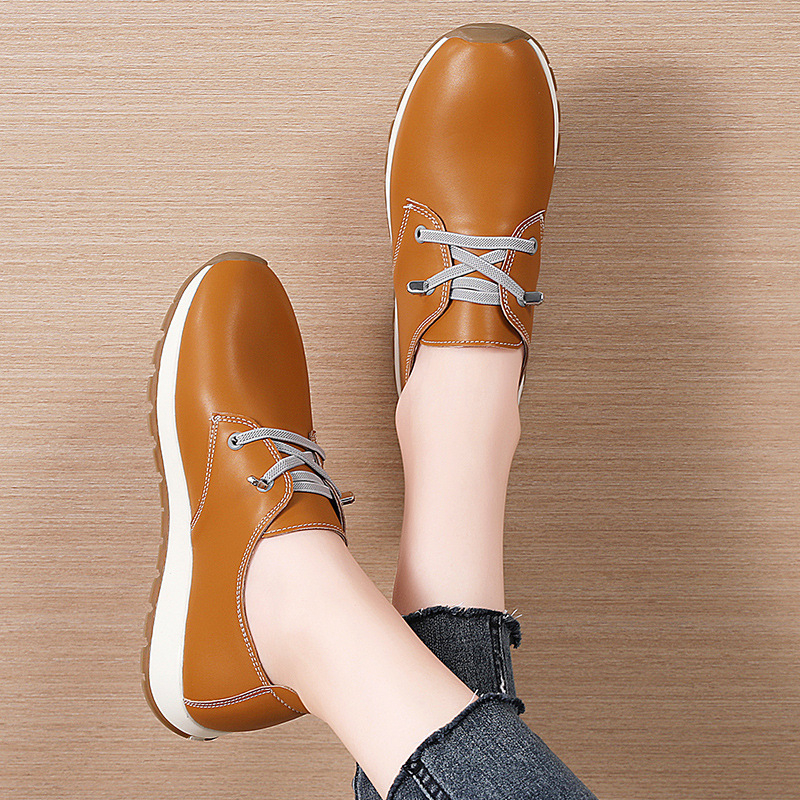 Ženske loaferice s vezicama, okrugla prst, niski pet (1–3 cm), gornji dio od super vlakna, PU ulošak, potplat od teleće tetive