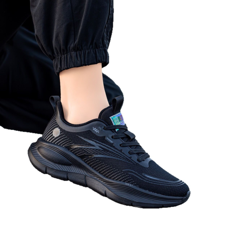 Vīriešu elpojoši tīklveida augšdaļas sporta apavi ar šņorēšanu, EVA iekšējā zole, plastmasas zole, piemēroti pavasarim un vasarai