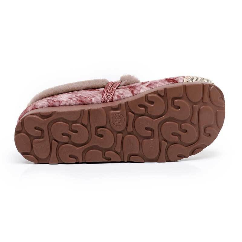 Ženske pamučne cipele s flisom, etnički uzorak, slip-on, zima, unutarnja i vanjska upotreba, PU potplat