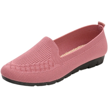 Ženske prozračne mrežaste slip-on tenisice s gumom, ravnim potpeticama, plitkim otvorom, platnenom uloškom — ljeto