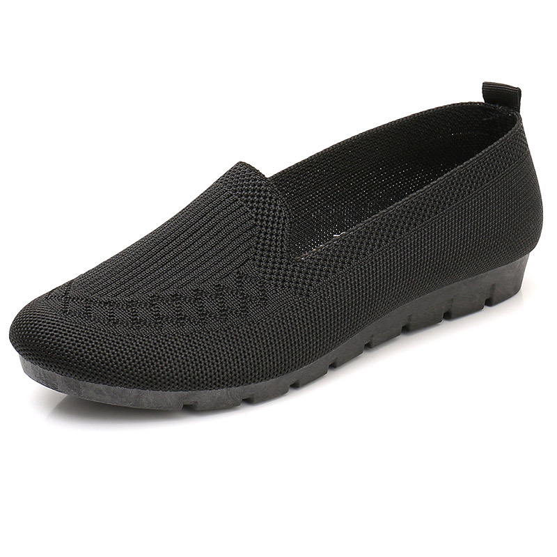 Ženske prozračne mrežaste slip-on tenisice s gumom, ravnim potpeticama, plitkim otvorom, platnenom uloškom — ljeto