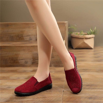 Rankų darbo medvilniniai bateliai, minimalistinis stilius, smailus pirštas, vidutinio aukščio viršus, kvėpuojanti konstrukcija