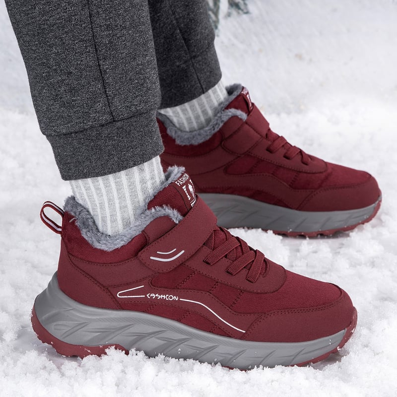 Унисекс зимни обувки за ходене, TPU горнище, закопчаване с велкро, кръгъл нос, нисък ток 1-3 см