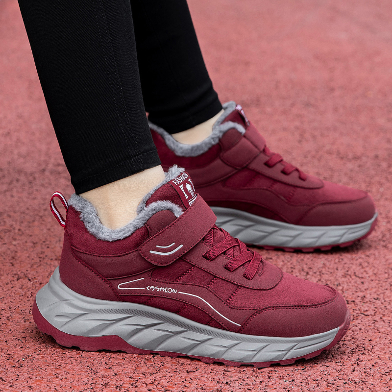 Унисекс зимни обувки за ходене, TPU горнище, закопчаване с велкро, кръгъл нос, нисък ток 1-3 см