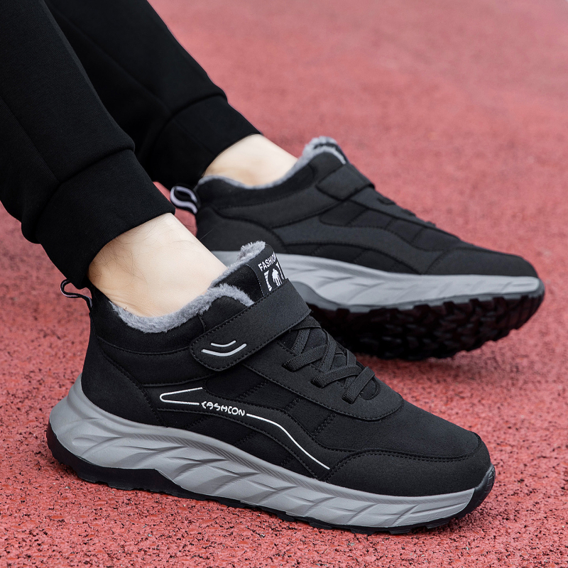 Унисекс зимни обувки за ходене, TPU горнище, закопчаване с велкро, кръгъл нос, нисък ток 1-3 см