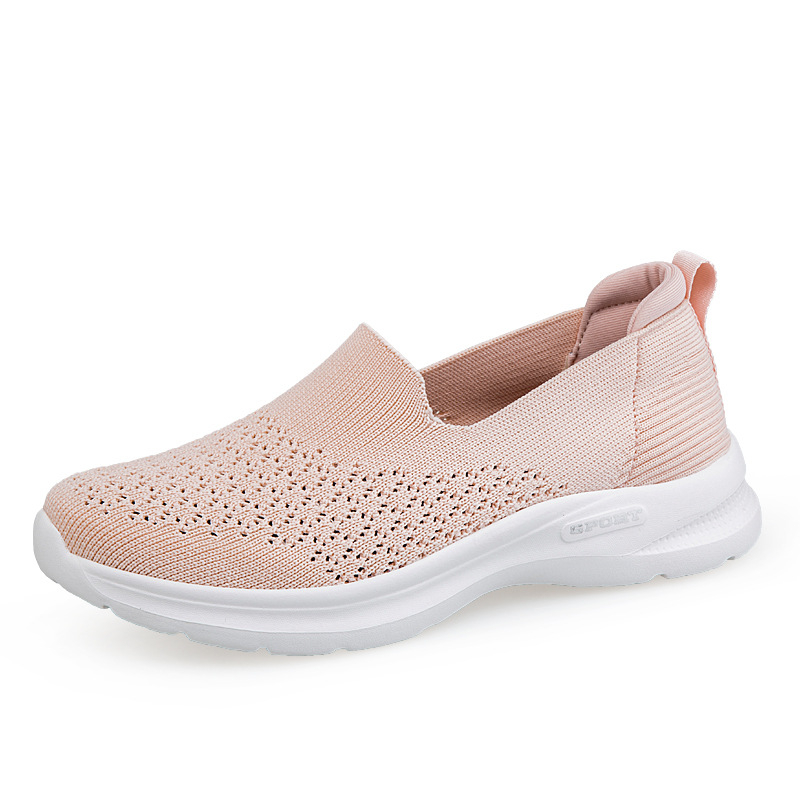Ženske cipele za srednje i starije majke, prozračni gornji dio od tkanine, okrugli vrh, ploska potplat MD, slip-on, tekstilna uložak