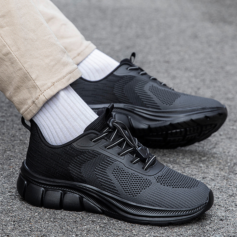 Unisex tenisice za hodanje u jeseni s Fly-Knit gornjim dijelom, prozračnom mrežastom podlogom, elastično zatvaranje, lagane i protuklizne