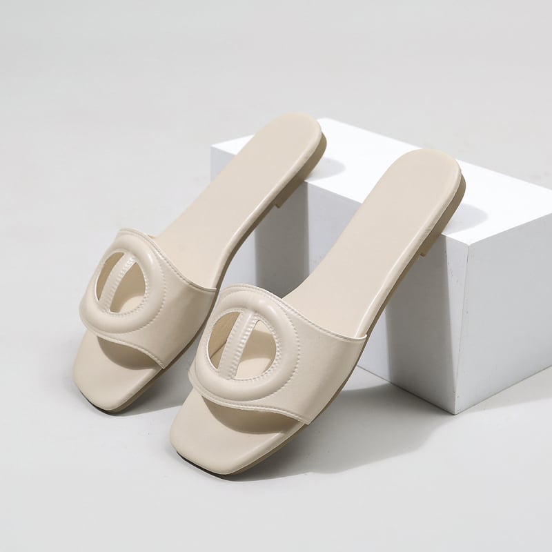 Ženske ljetne ravne sandale – PU gornji dio, PU podstava, TPR potplat, debljina potplata 0–3 cm, ravna peta