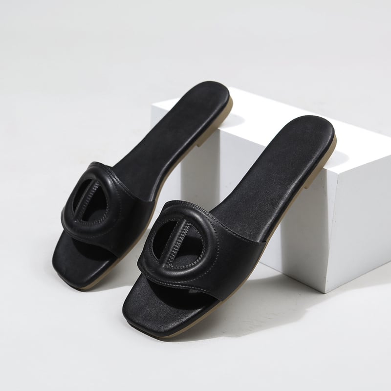 Ženske ljetne ravne sandale – PU gornji dio, PU podstava, TPR potplat, debljina potplata 0–3 cm, ravna peta