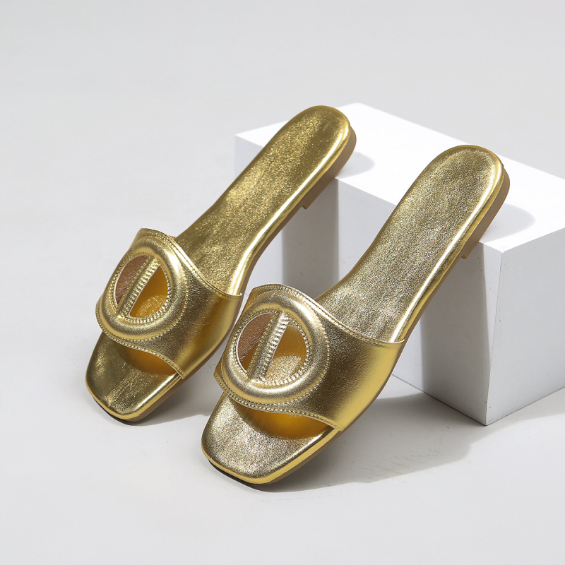 Ženske ljetne ravne sandale – PU gornji dio, PU podstava, TPR potplat, debljina potplata 0–3 cm, ravna peta