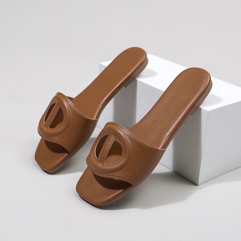 Ženske ljetne ravne sandale – PU gornji dio, PU podstava, TPR potplat, debljina potplata 0–3 cm, ravna peta