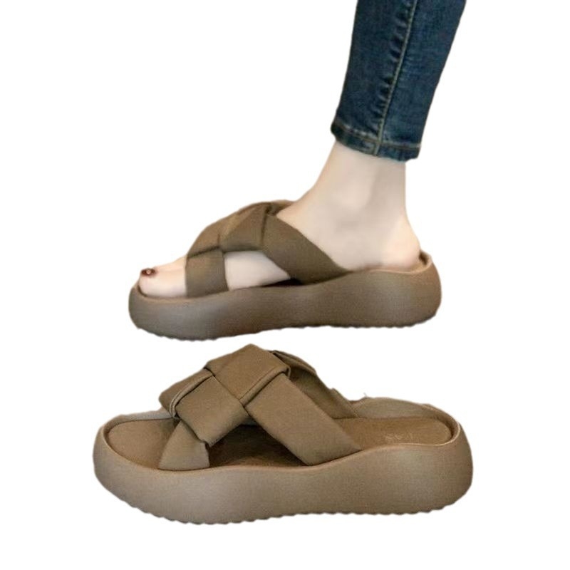 Ženske sandale s PU gornjim dijelom, PVC potplatom, okrugla špička, korejski stil, ljeto 2025