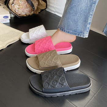 Unisex PVC sandale s debelom platformom, reljefni uzorak, PVC gornji dio i đon, injekcijski oblikovan đon, lagane i izdržljive, ljeto 2025