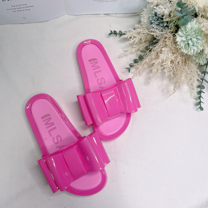 Jelly sandale s velikom mašnicom za svakodnevnu uporabu na plaži — gornji dio PVC; potplat PVC; injekcijska tehnologija potplata; brzo sušenje; prozračnost