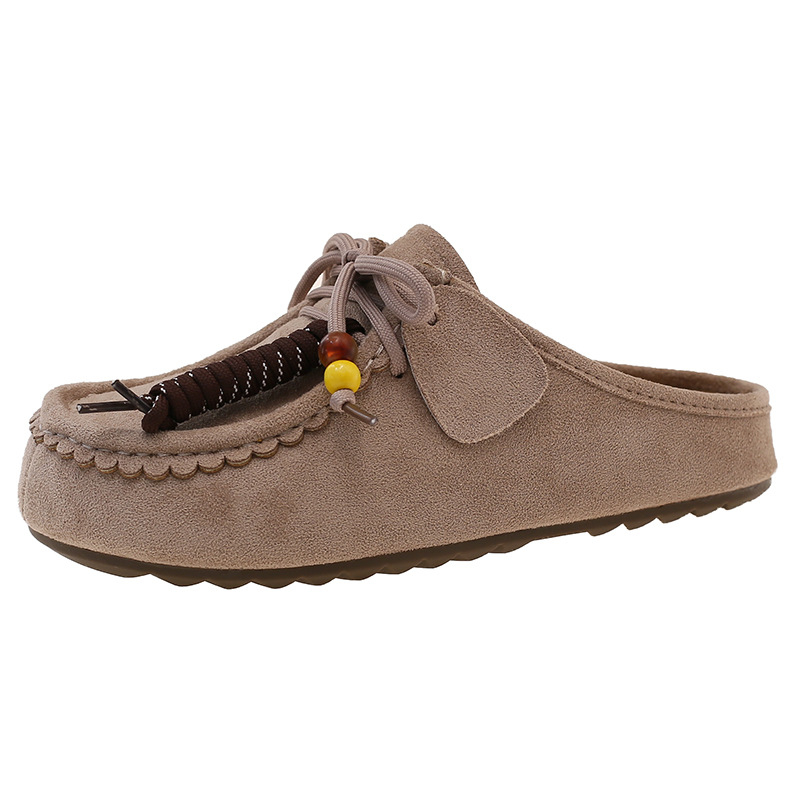 Moterys bateliai su stora padu, apvalia nosimi, velūrinė viršutinė dalis, guminis padas, aukštį didinanti įdėklas, slip-on