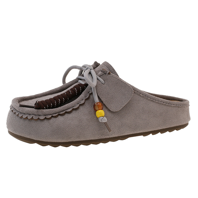 Moterys bateliai su stora padu, apvalia nosimi, velūrinė viršutinė dalis, guminis padas, aukštį didinanti įdėklas, slip-on