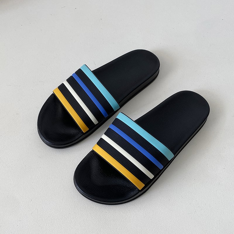 PVC augšdaļa un zole, svītrainais raksts, injekcijas zoles tehnoloģija, elpojošas, piemērotas iekšējai un ārējai lietošanai