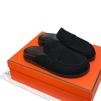 Sieviešu Baotou stila ādas mule ar biezu 3–5 cm zoli, iekšējā odere no cūku ādas, gumijas ārējā zole