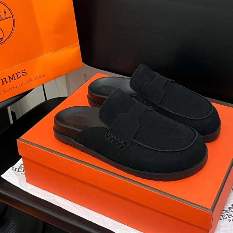 Sieviešu Baotou stila ādas mule ar biezu 3–5 cm zoli, iekšējā odere no cūku ādas, gumijas ārējā zole