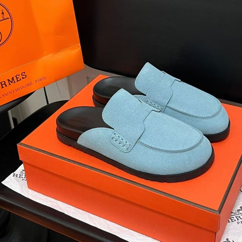 Sieviešu Baotou stila ādas mule ar biezu 3–5 cm zoli, iekšējā odere no cūku ādas, gumijas ārējā zole