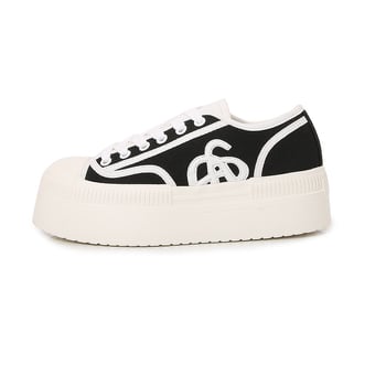 Rhoades pantofi dama din pânză, talpă groasă, șireturi, înălțimea părții superioare 3–7 cm, talpă din cauciuc, căptușeală din lână de miel, culoare solidă, toamnă 2024