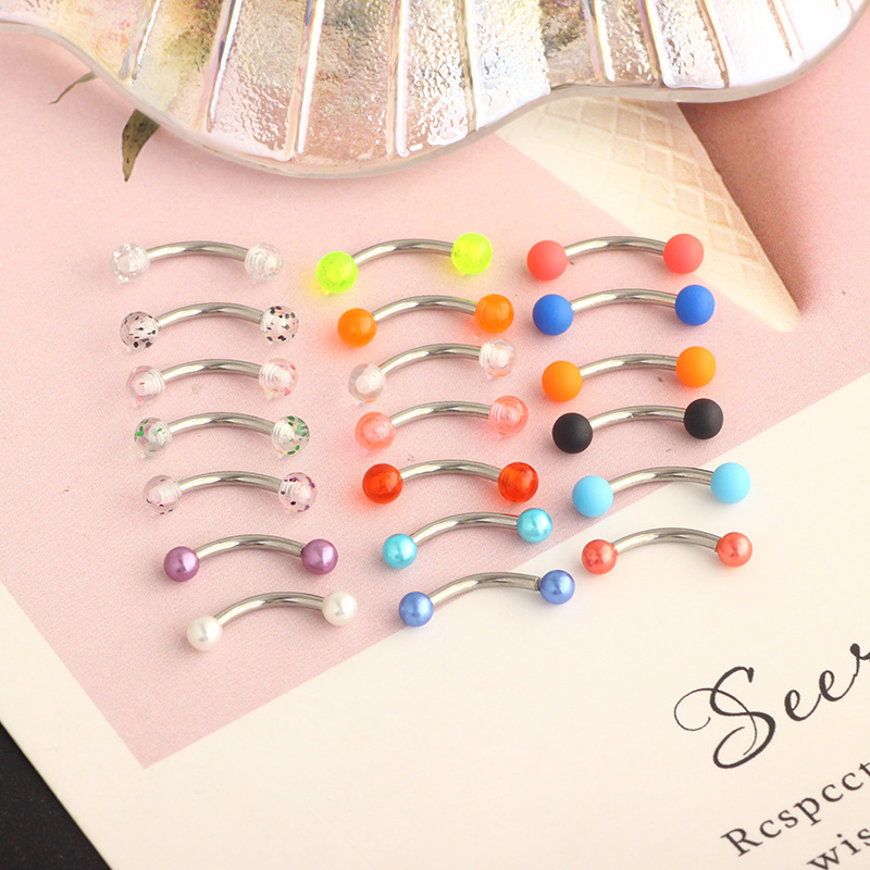 Пирсинг за вежди от неръждаема стомана, електропокритие, унисекс стил Crown, 18K чистота