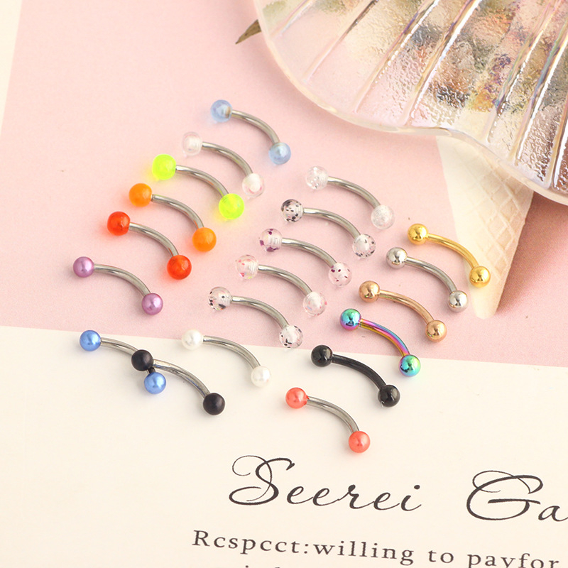 Пирсинг за вежди от неръждаема стомана, електропокритие, унисекс стил Crown, 18K чистота