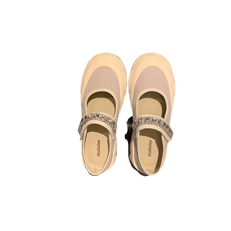 Ženske Mary Jane tenisice od platna, gornji dio od platna, Velcro zatvarač, niski platformi potplat 1-3 cm, gumena potplata s injekcijskim oblikovanjem