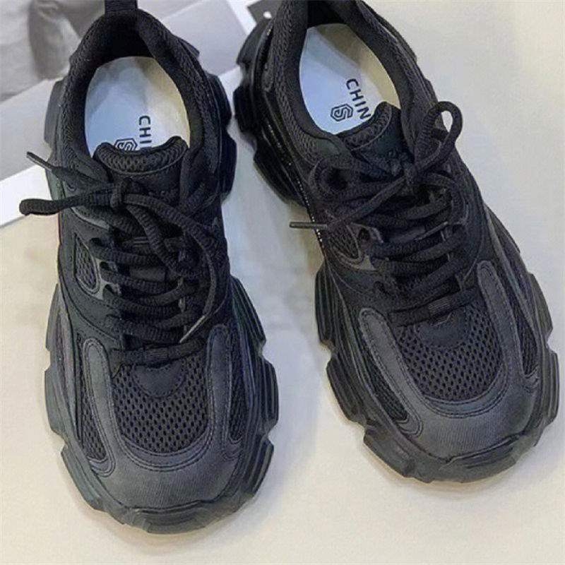 Pantofi sport bărbați Dad Shoes, inspirați de Little Monster, cu talpă groasă, partea superioară din piele sintetică, închidere cu șireturi, ușori și calzi