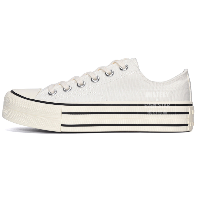 Sieviešu auduma kurpes ar bieza zole, Korejas versija, augstuma palielināšanas dizains, zems augšdaļa, vulkanizēta gumijas zole