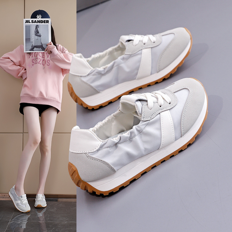 Ženske casual tenisice inspirirane Forrestom Gumpom, korejskog stila, nizak gornji dio, gornji dio od tkanine, potplat od plastike, vezivanje šnurkama, protuklizne, otporne na habanje, proljeće 2025, model K818