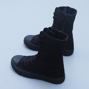 Sieviešu auduma kedas ar sānu rāvējslēdzēju, augstuma palielinošā iekšējā zolīte, gumijas zole