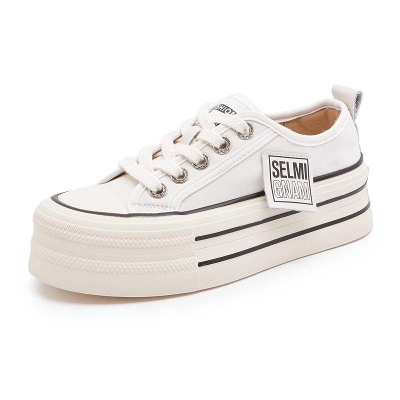 Sieviešu platnenes kurpes Korejas stilā ar elpojošu vulkanizētu gumijas zoli un priekšējo šņorēšanu