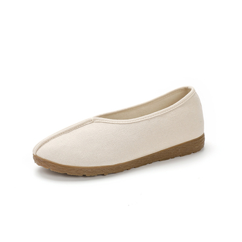 Moteriški retro audinių bateliai, viršutinė dalis iš medvilnės, apvali nosis, žemas viršus, klijuotas kulnas 3–5 cm