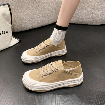Sieviešu platnu kedas, zems augšējais, virsma no platna, gumijas zole ar injekciju, aizvēršana ar auklām, ikdienas stils rudens 2024