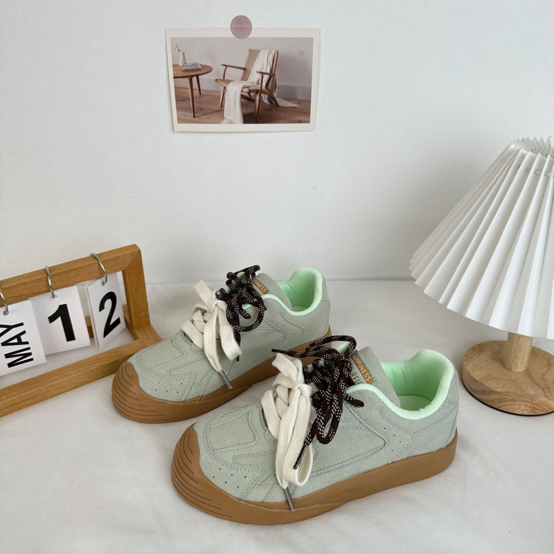 Sieviešu audekla kurpes, Korejas Harajuku stils, zems augšdaļa, šņorēšana, augšdaļa: mākslīgā PU, zole: gumija, iekšējā sieta oderējums, pavasaris 2024