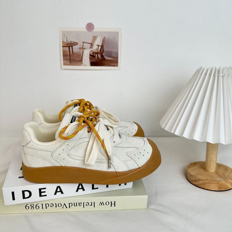 Sieviešu audekla kurpes, Korejas Harajuku stils, zems augšdaļa, šņorēšana, augšdaļa: mākslīgā PU, zole: gumija, iekšējā sieta oderējums, pavasaris 2024