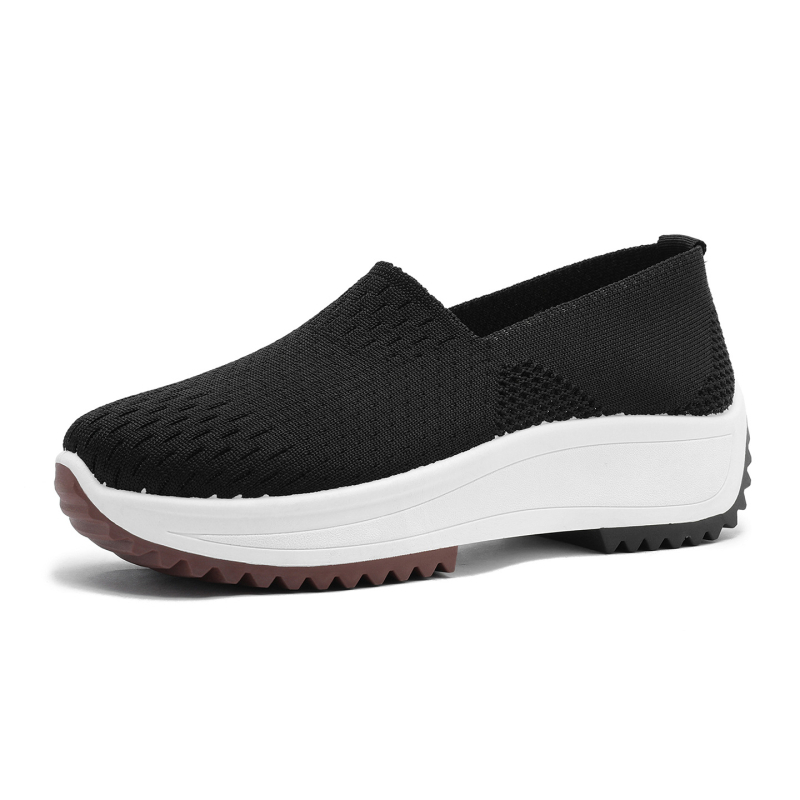 Ženske platforme cipele od mreže, slip-on dizajn, platforma, visina pete 3–5 cm, EVA uložak