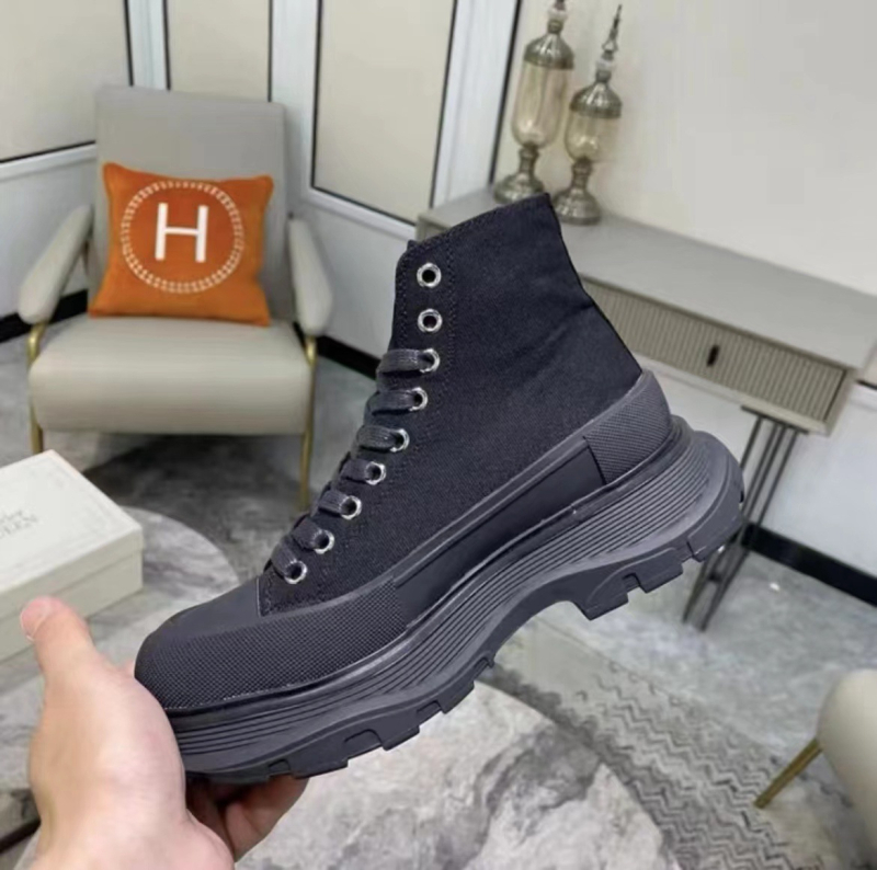 Platformske tenisice od platna s visokim potplatom, 3–5 cm, okrugli vrh, unisex, podstava od ovčje kože