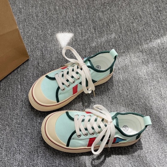 Дамски платнени обувки за лято с нисък връх, връзки отпред, дишаща вулканизирана подметка