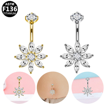 Пъпна халка от титанова сплав, сърцевидна форма, вътрешна резба, цирконова вставка, прост унисекс дизайн