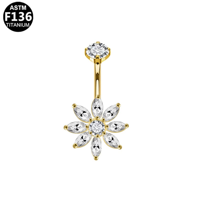 Пъпна халка от титанова сплав, сърцевидна форма, вътрешна резба, цирконова вставка, прост унисекс дизайн