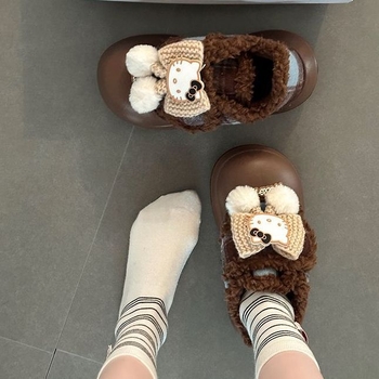 Снежни ботуши за жени - висок връх, EVA горна част, дебела подметка, подплата от изкуствен къс пух, 3–5 см ток, зима 2025