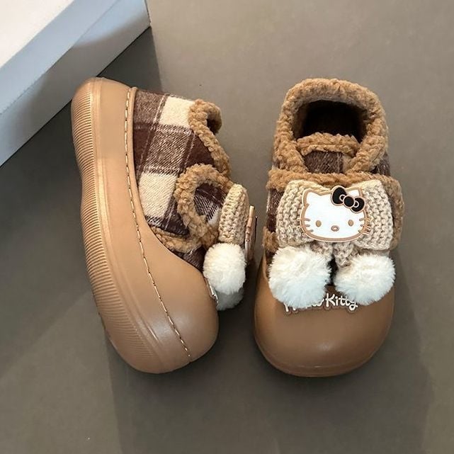 Снежни ботуши за жени - висок връх, EVA горна част, дебела подметка, подплата от изкуствен къс пух, 3–5 см ток, зима 2025