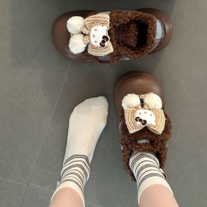 Снежни ботуши за жени - висок връх, EVA горна част, дебела подметка, подплата от изкуствен къс пух, 3–5 см ток, зима 2025