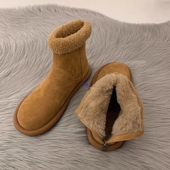 Снегоботи за жени – мултиматериално горно покритие, дишаща мрежеста подплата, гумирана подметка, цип за закопчаване, отвор на устата: среден 7–11 см