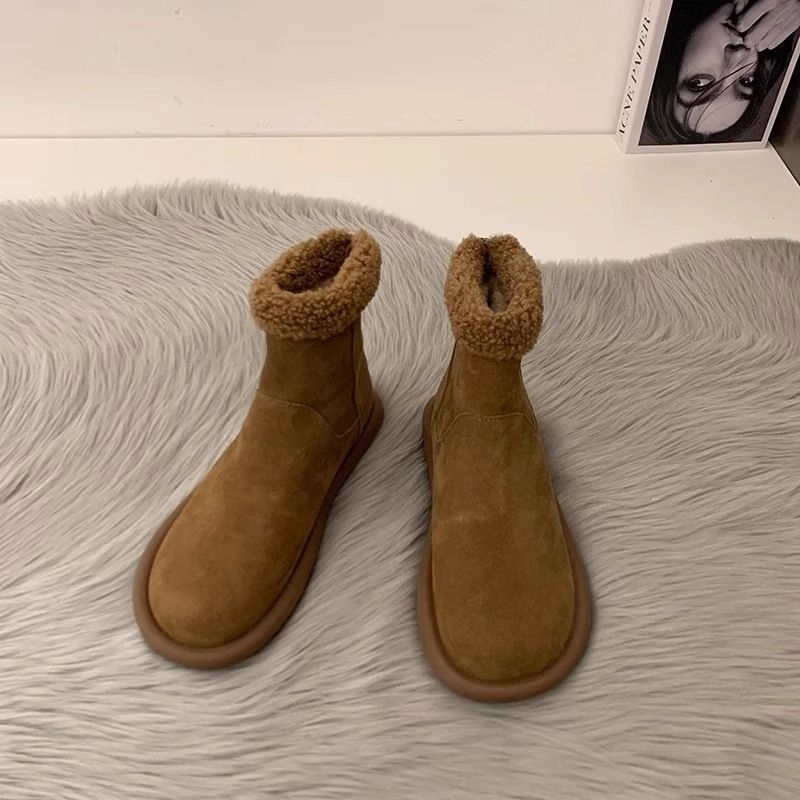 Снегоботи за жени – мултиматериално горно покритие, дишаща мрежеста подплата, гумирана подметка, цип за закопчаване, отвор на устата: среден 7–11 см