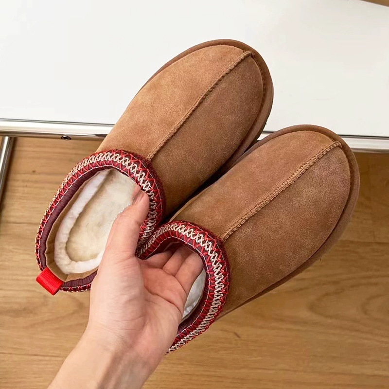 Korejski stil casual gležnjače s visokim gornjim dijelom od kravljeg velura, gumena potplata, debela potplata, unutarnja umjetna krzna, zimi