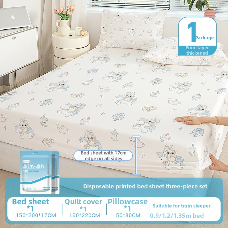 Vienkartinis lovos užvalkalas ir pagalvių užvalkalai – 4 dalių viešbučio rinkinys, Ke wanhong, neverpiamas audinys, 100 vnt